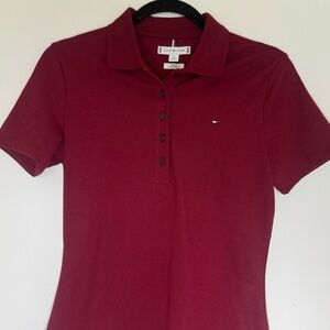 Tommy Hilfiger Red Fitted Polo T-shirt